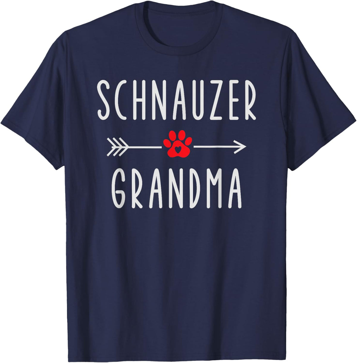 Schnauzer Grandma Dog Lover Gift Miniature Schnauzer Owner T-Shirt - Navy Blue