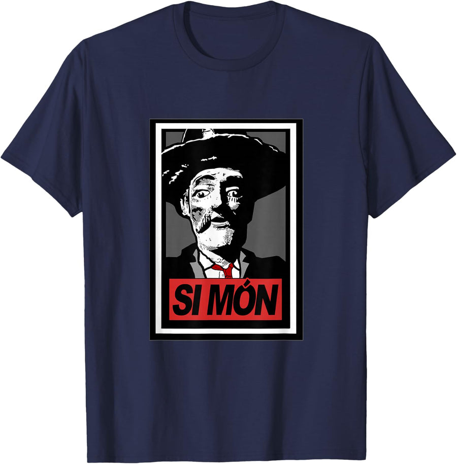 Si Mon San Simon Shirt Guatemala Mexico Slang T-Shirt - Navy Blue