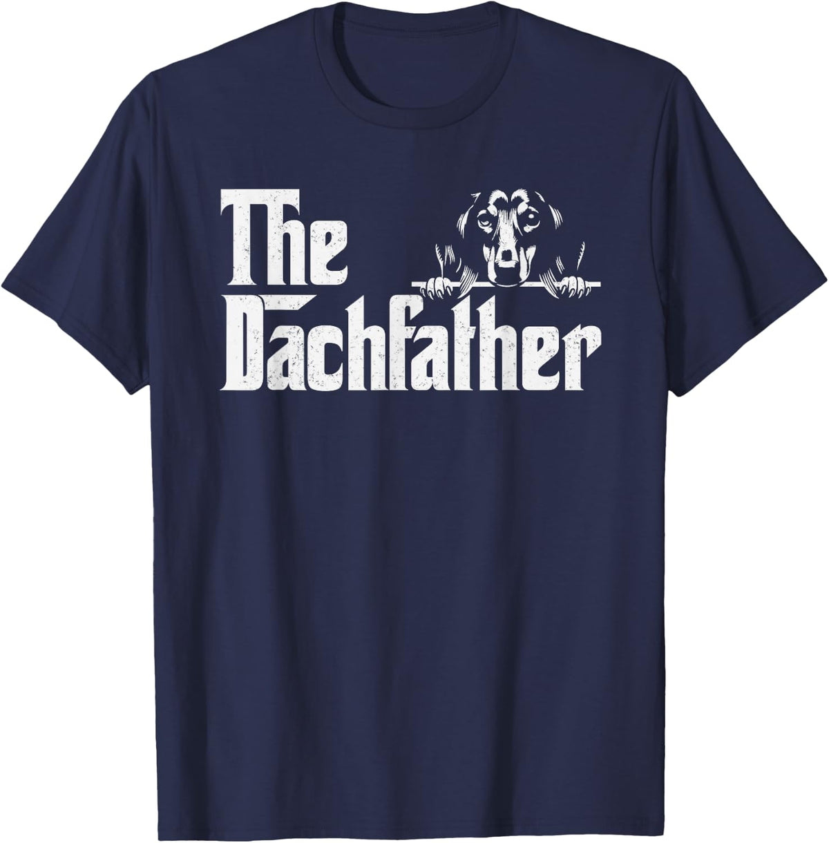 The Dachshund Fathers Day Dogfather gifts Wiener Dog Lover T-Shirt - Navy Blue