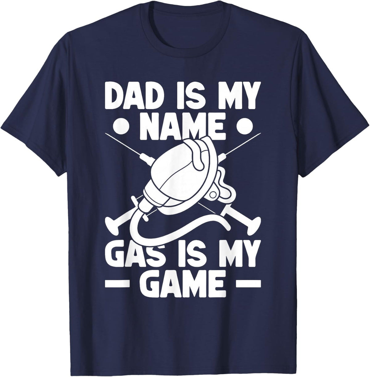 Funny Anesthesiologist Dad is My Name Nurse Anesthesia T-Shirt - Navy Blue