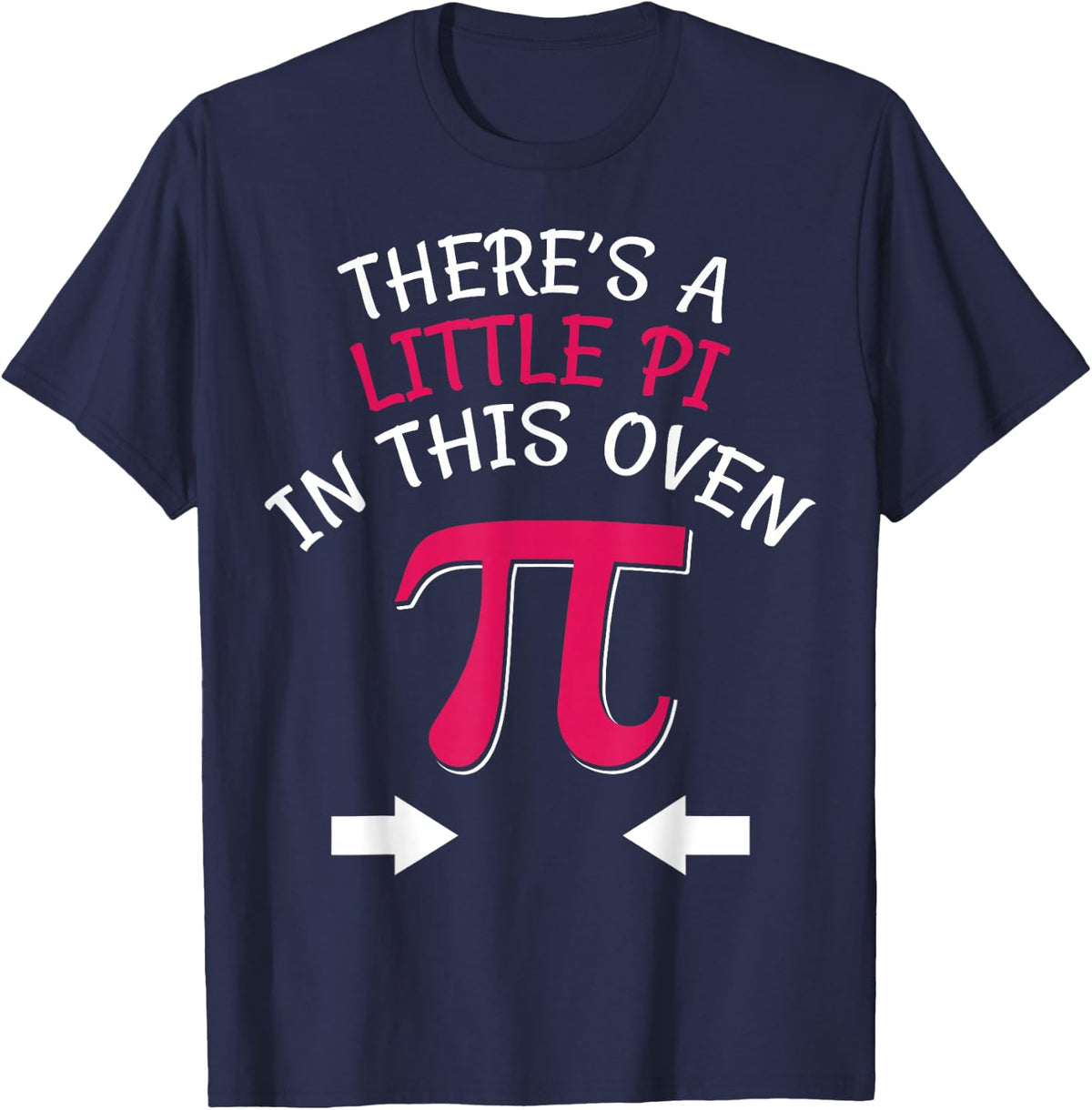 Funny Pi Day Pregnancy Announcement Baby Shower Mom Math T-Shirt - Navy Blue