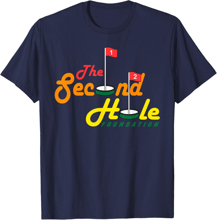 The Second Hole Foundation Funny Apparel T-Shirt - Navy Blue