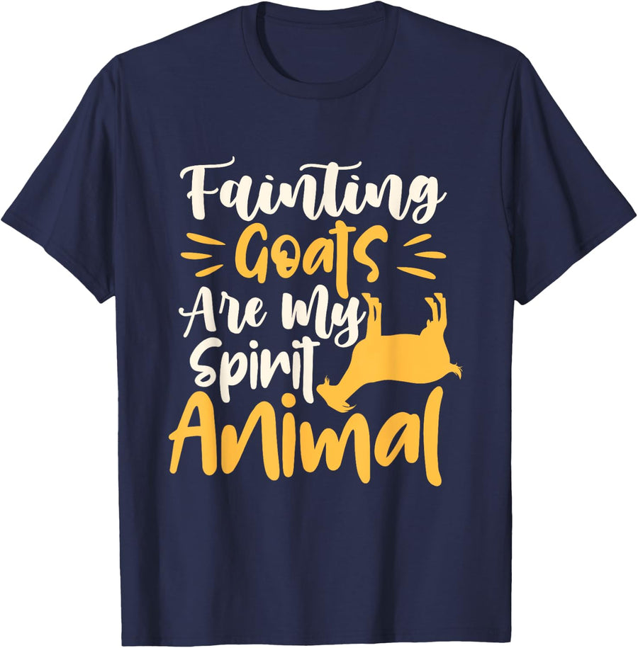 Fainting Goats Are My Spirit Animal - Goat Lover Farming T-Shirt - Navy Blue