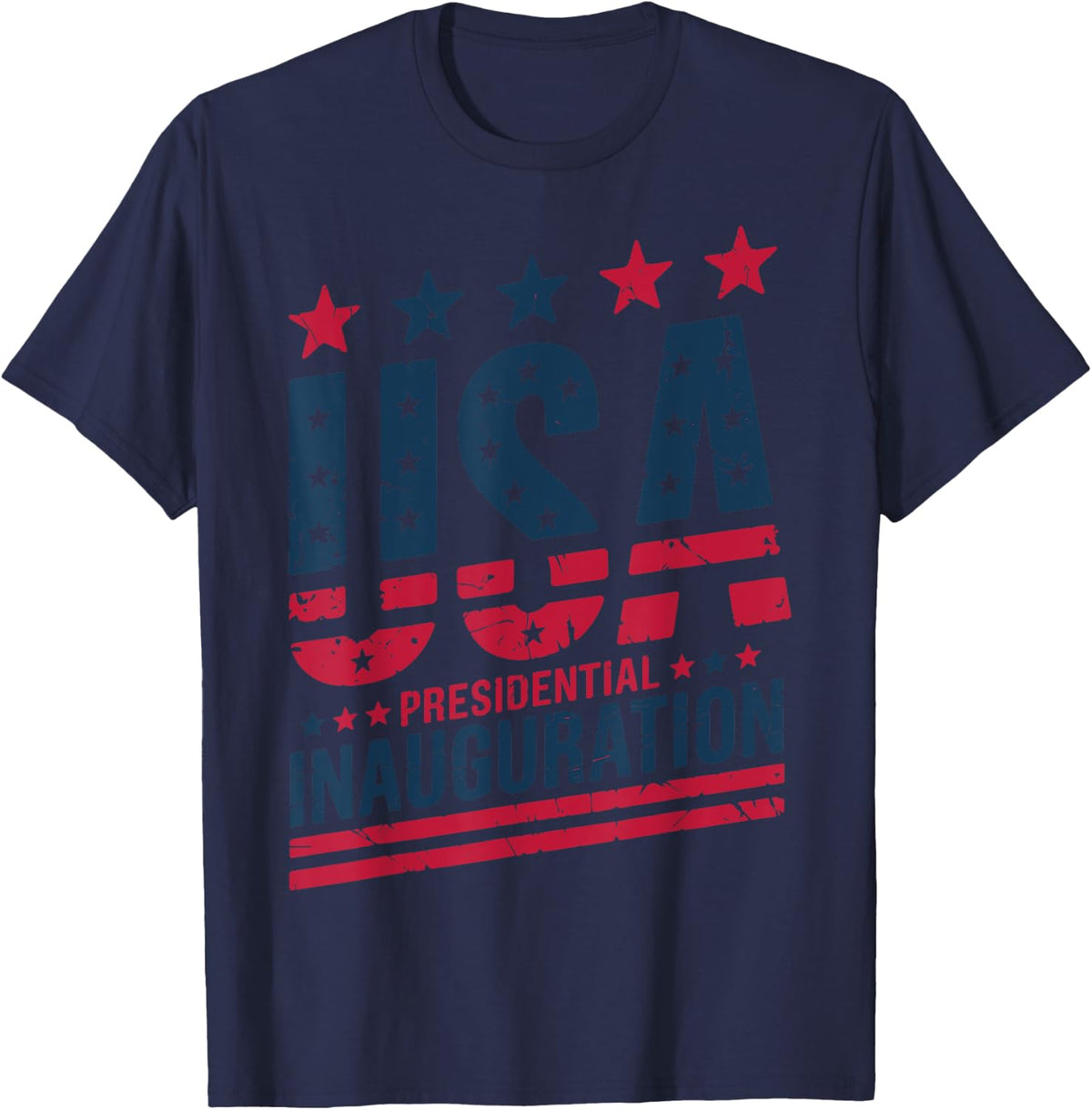Presidential Inauguration Day Celebration Patriotic Vintage T-Shirt - Navy Blue