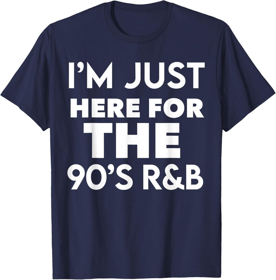 90's R&B Music For Men Women Girl RnB Lover Rhythm and Blues T-Shirt - Navy Blue