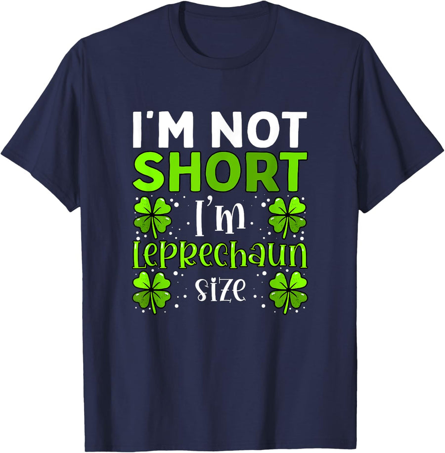 Funny Leprechaun Size St Patricks Day for Men & Women T-Shirt - Navy Blue