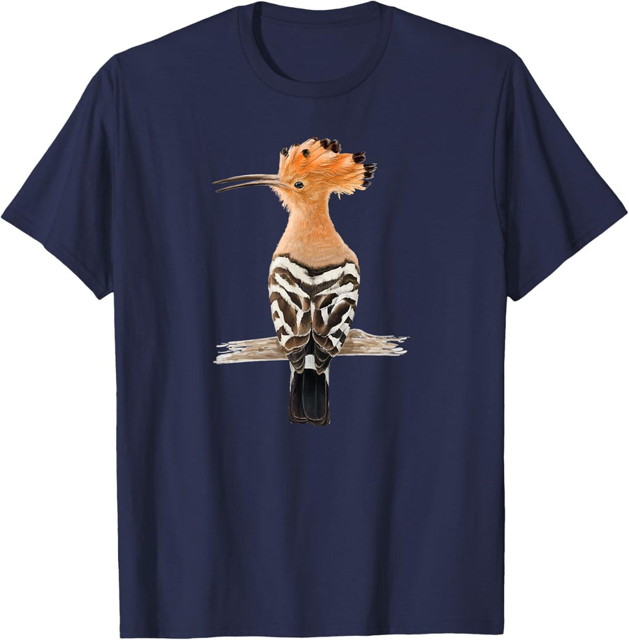Hoopoe Bird T-Shirt T-Shirt - Navy Blue