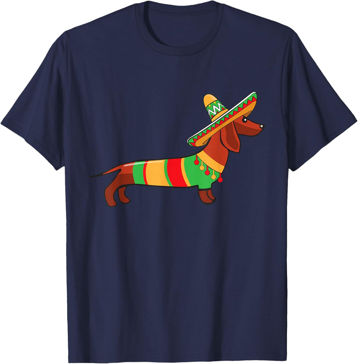 Dachshund Cinco De Mayo Shirt Mom Pet Dog Lover Gift T-Shirt - Navy Blue