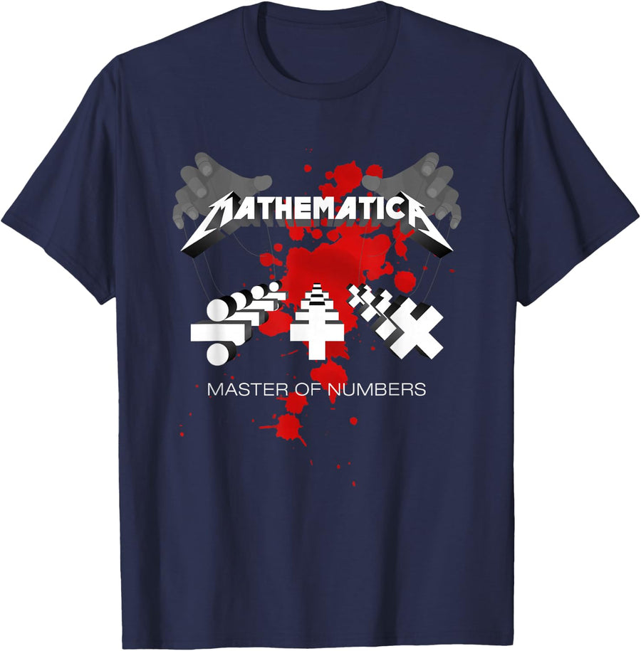 MathematicA - Master of Numbers Math Teacher & Accountant T-Shirt - Navy Blue