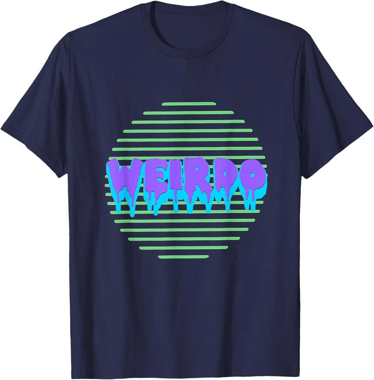 Pastel Goth Neon Kawaii WEIRDO T-Shirt Vaporwave Tee Shirt T-Shirt - Navy Blue