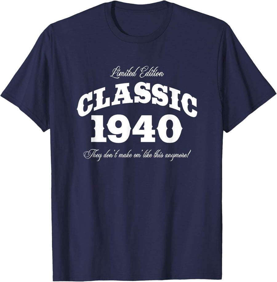 86 Year Old Vintage Classic Car 1940 86th Birthday T-Shirt - Navy Blue