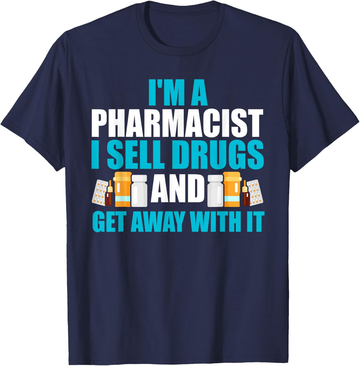 Pharmacist funny pharmacy tech T-Shirt - Navy Blue