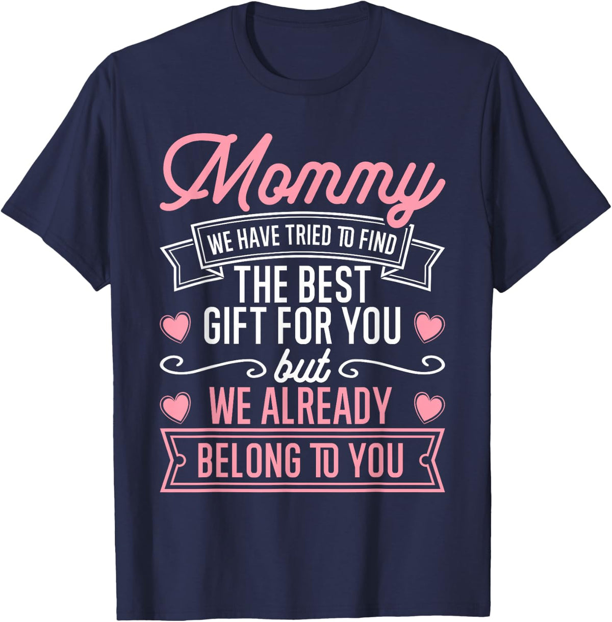 Mothers Day Shirt for Mom from Daughter Son Best Mom T-Shirt - Navy Blue