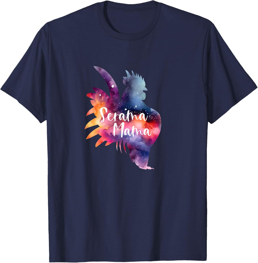 American Serama Mama Show Chicken Hen Rooster Tiny T-Shirt - Navy Blue