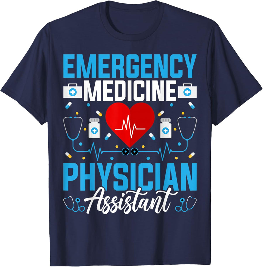 Physician Assistant - Emergency Medicine PA T-Shirt - Navy Blue