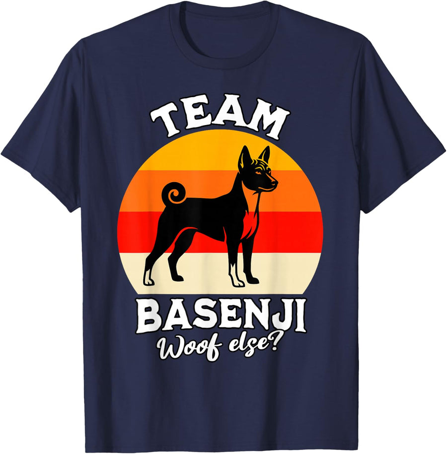 Basenji Team Basenji T-Shirt - Navy Blue