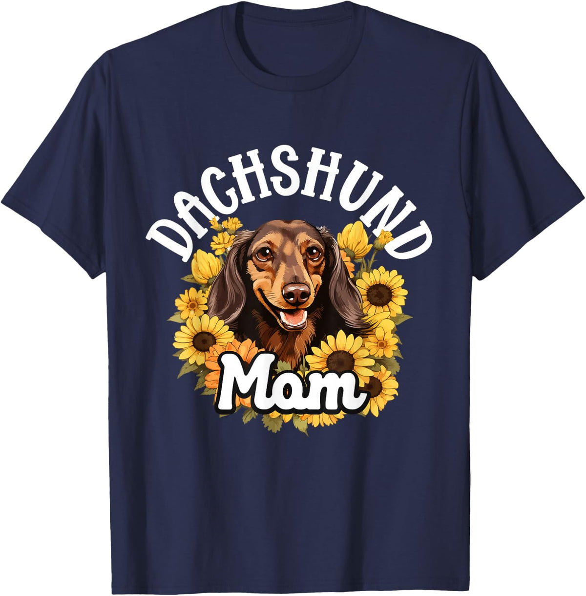 Dachshund badger wiener sausage dog Dachshund Mom T-Shirt - Navy Blue