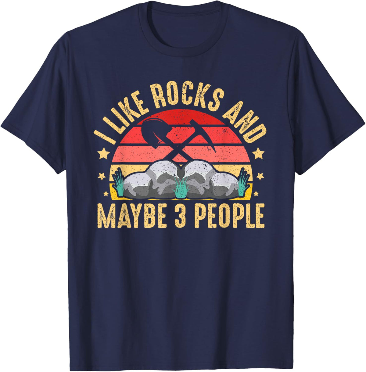Rock Collecting Rock Collector Geology Geologist T-Shirt - Navy Blue