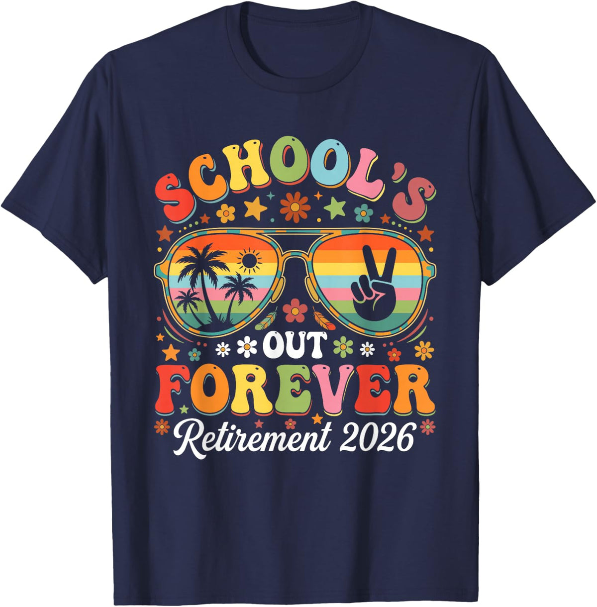 Teacher Summer T-Shirt - Navy Blue