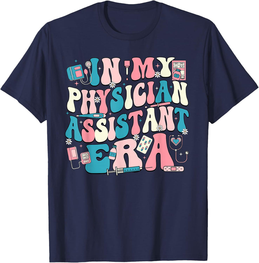 In My Physician Assistant Era T-Shirt - Navy Blue