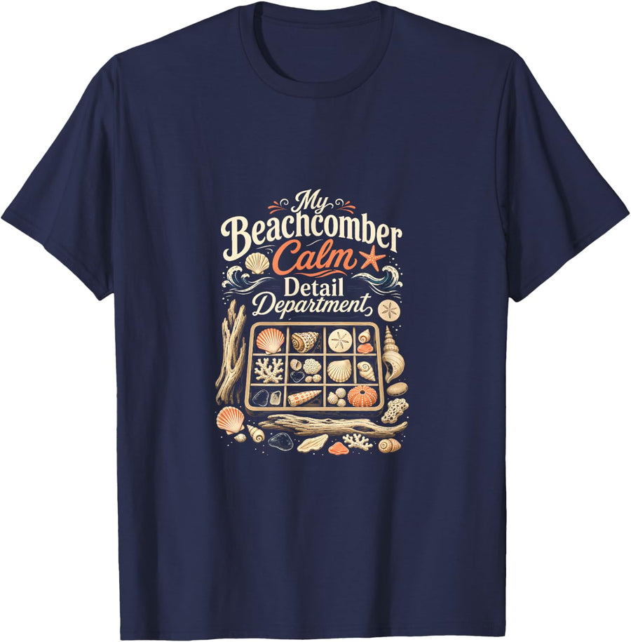 My Beachcomber Calm Detail Department Beachcombing T-Shirt - Navy Blue