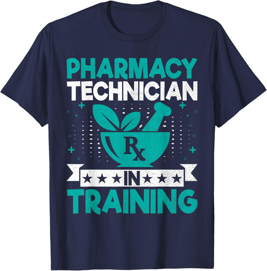 Pharmacy Technician in Training Pharmacy Student Pharmacist T-Shirt - Navy Blue