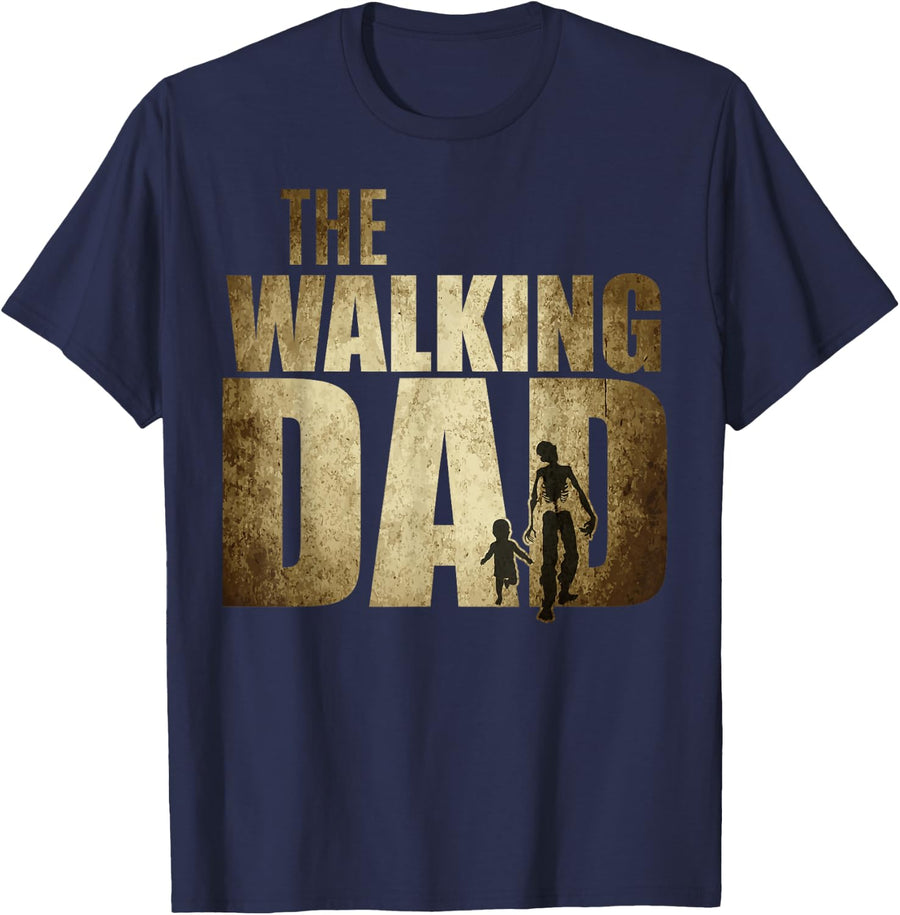 Dad gifts The Walking Dad Funny Father's Day Daddy Birthday T-Shirt - Navy Blue