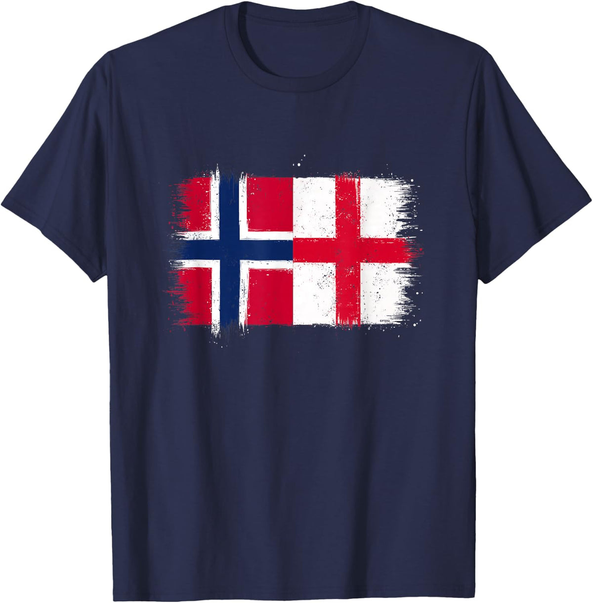 Cool Norway England Flag Proud Norwegian English Fans 17 May T-Shirt - Navy Blue