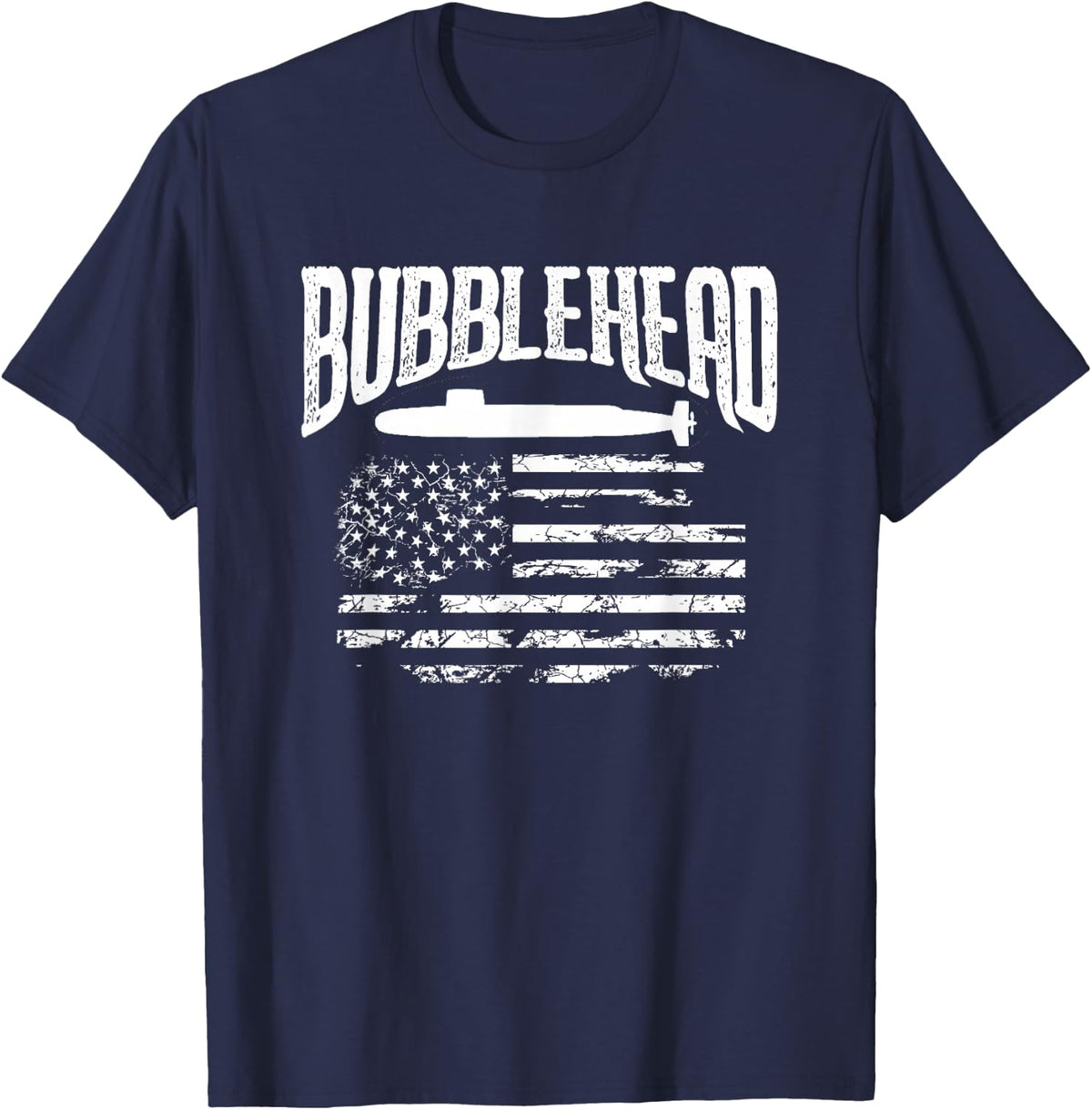 Bubblehead Submarine Veteran T Shirt - Gift for Submariner T-Shirt - Navy Blue