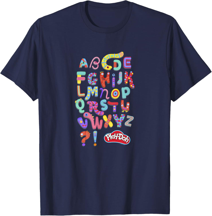 Play -Doh Alphabet Grid T-Shirt - Navy Blue