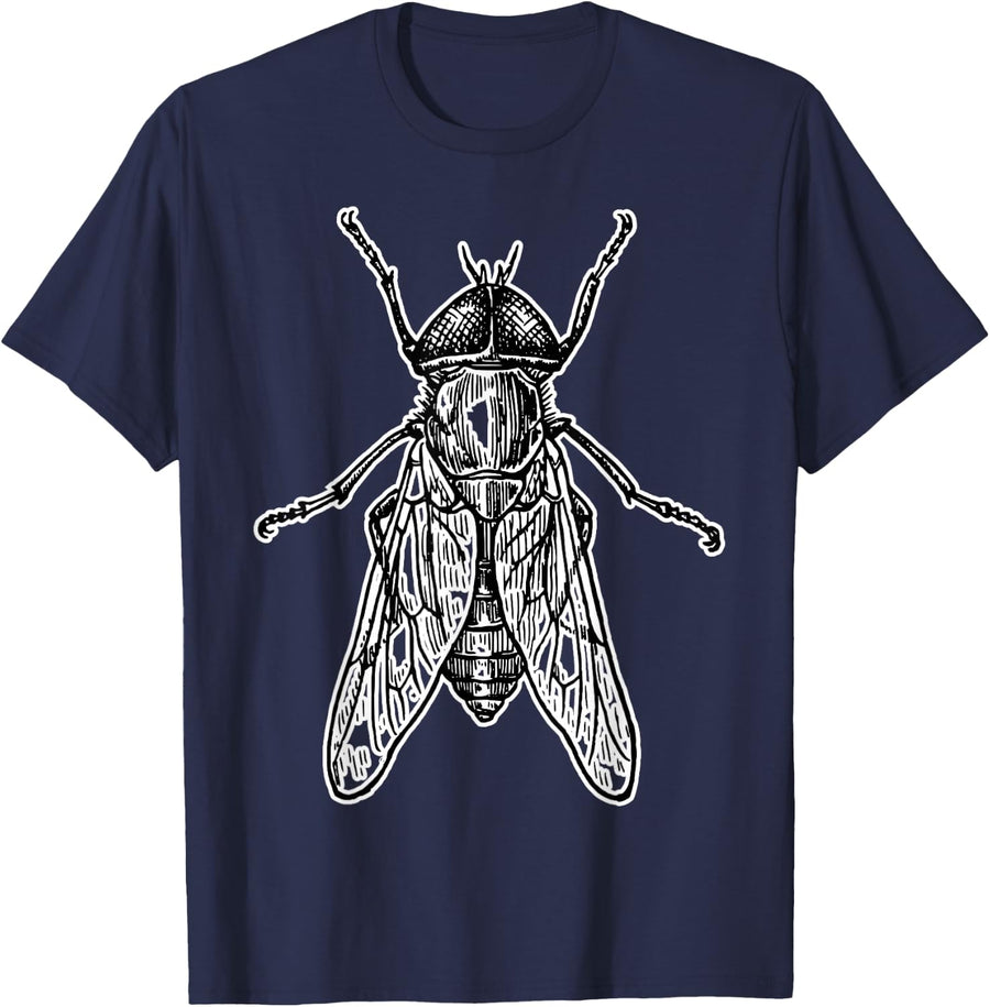 Horsefly Fly Entomoogist T-Shirt - Navy Blue