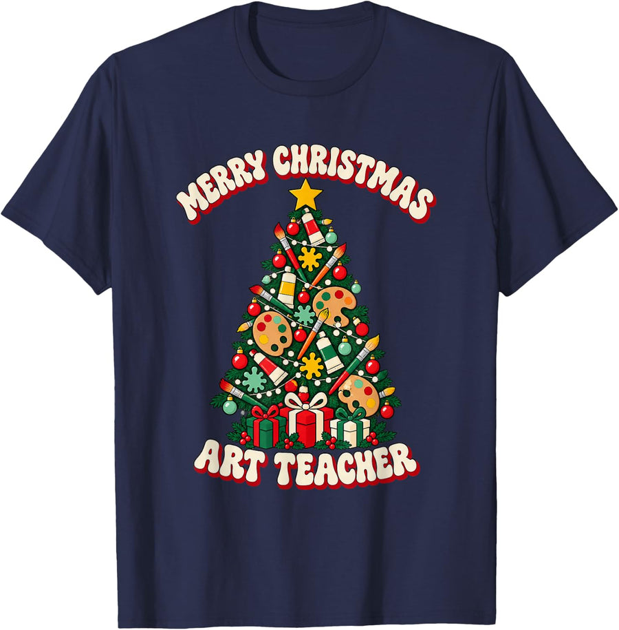 Christmas Vet Tech Christmas Cheer T-Shirt - Navy Blue