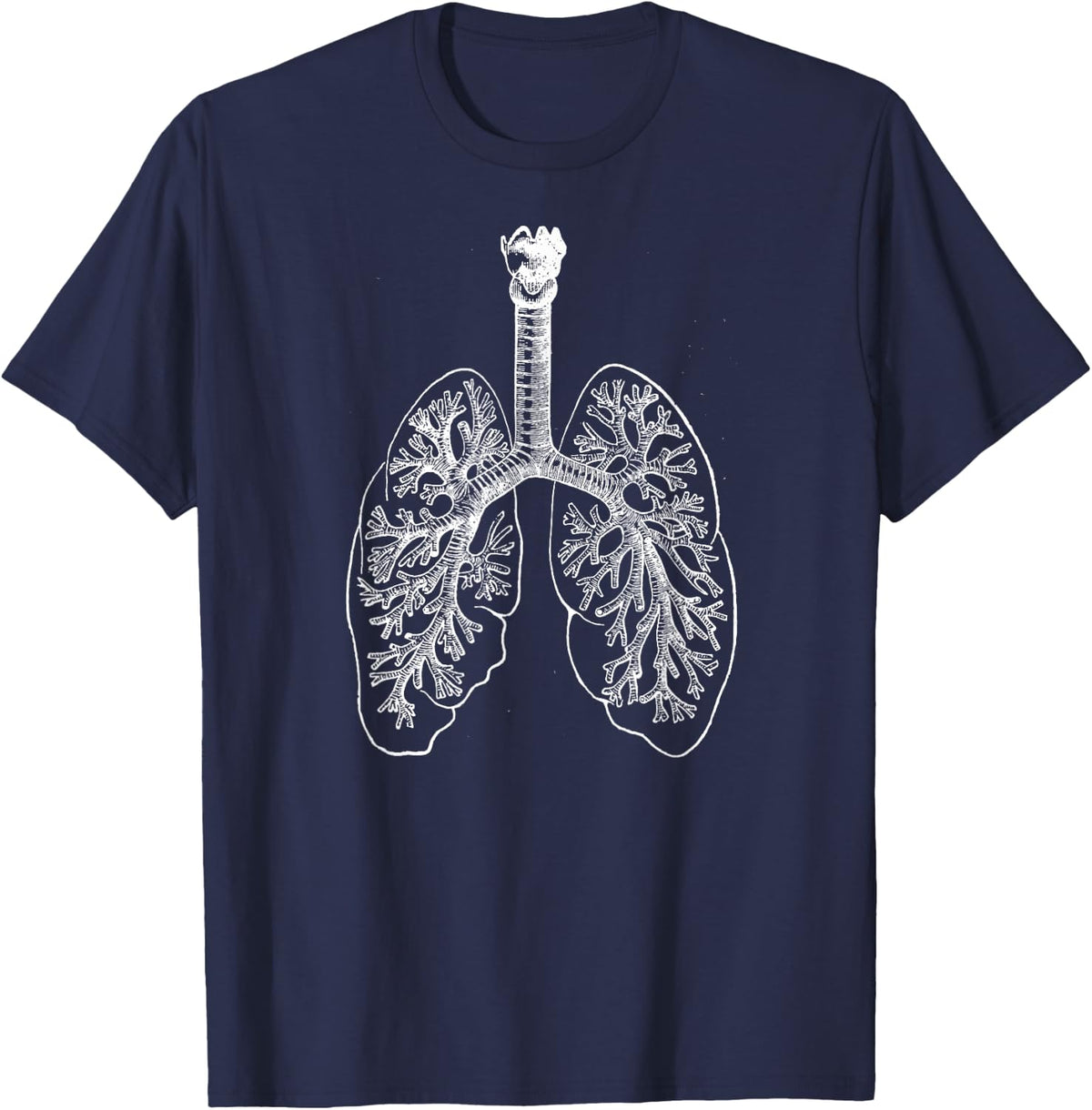 Anatomische rzte und Krankenschwestern Anatomy of the Human Lung Pulmonologist, Respiratory Lung T-Shirt - Navy Blue