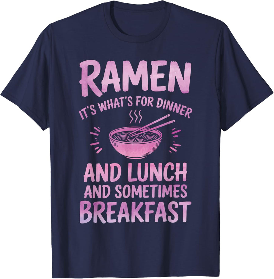 Funny Ramen Design for Men Women Ramen Noodles Ramen Lover T-Shirt - Navy Blue