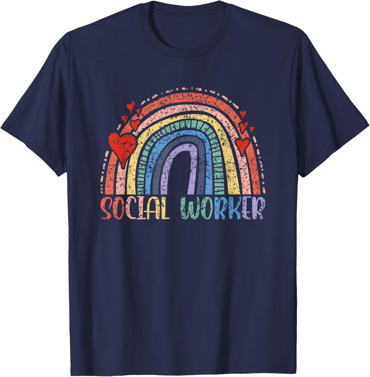 Social Worker Job Work Graduation T-Shirt - Navy Blue