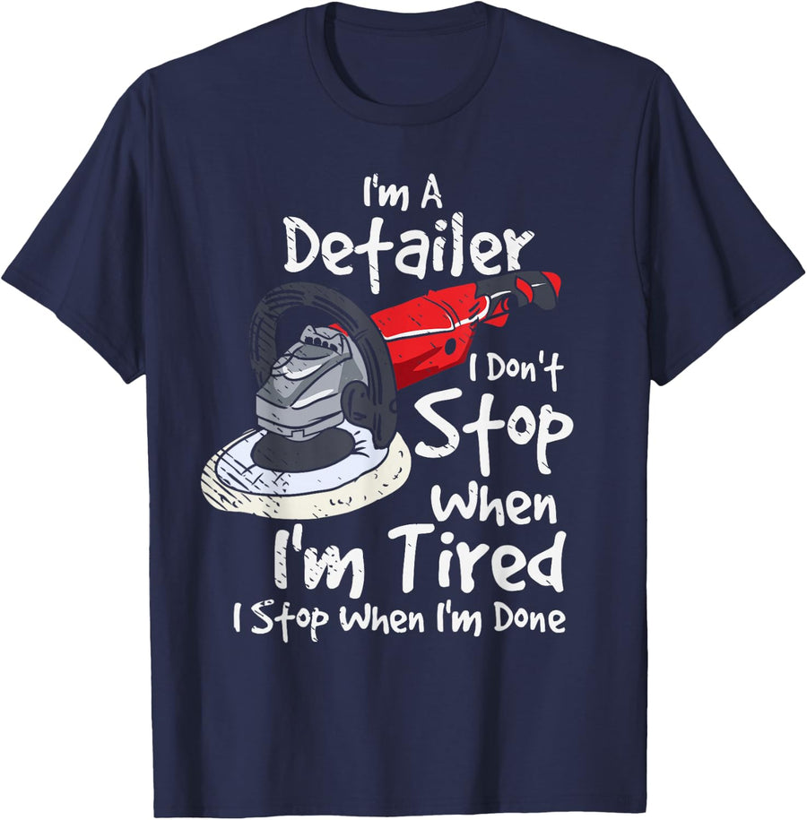 Auto Detailing Master Chemical Professional Car Detailer T-Shirt - Navy Blue