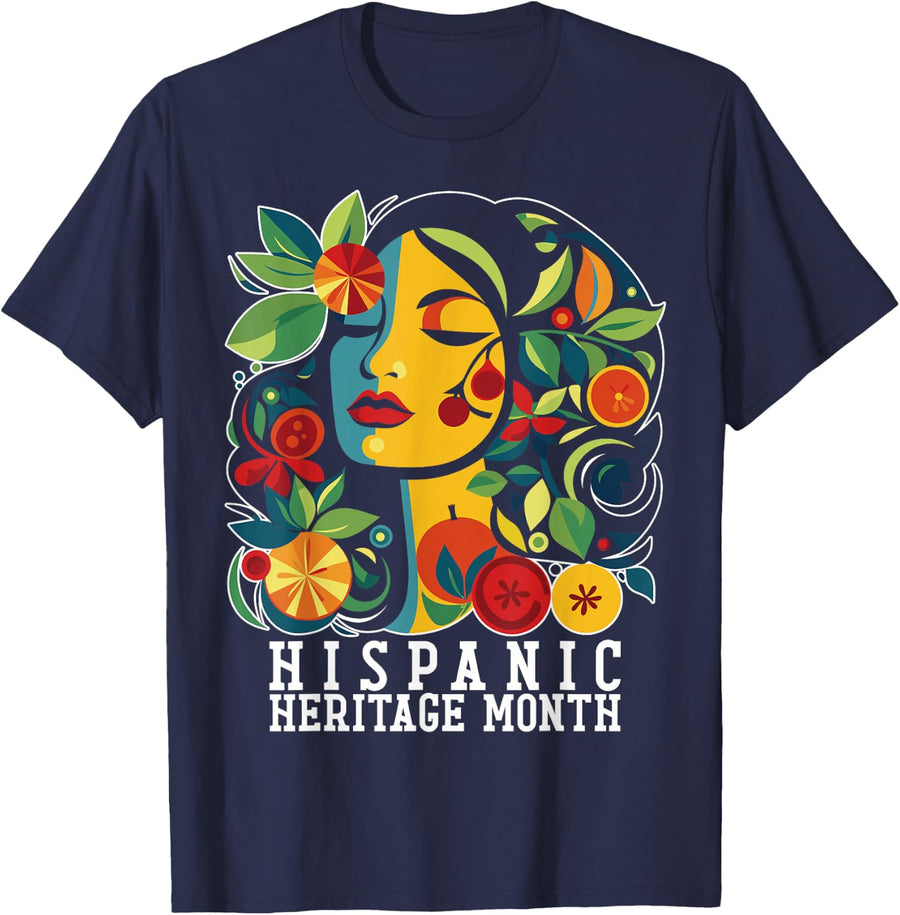 Hispanic Heritage Month Women, Men T-Shirt - Navy Blue