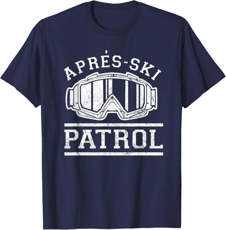 Apres Ski Patrol T-Shirt - Navy Blue