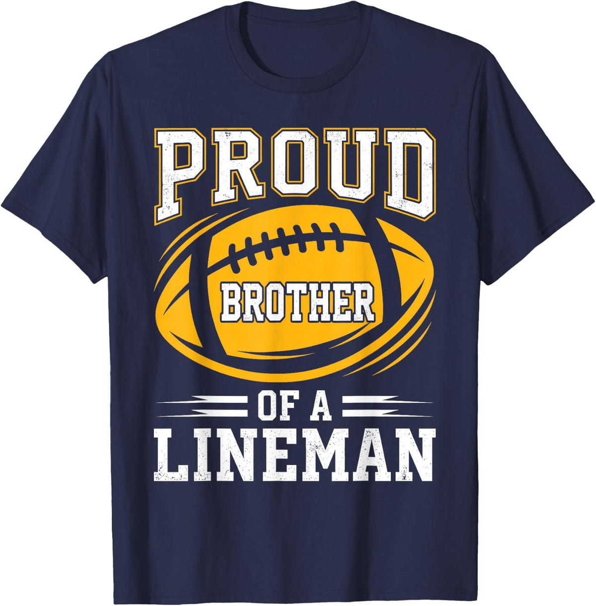 Proud Brother of A Lineman Football Women T-Shirt - Navy Blue