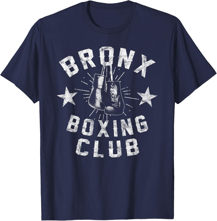 Bronx Boxing Club - vintage distressed Boxer T-Shirt T-Shirt - Navy Blue