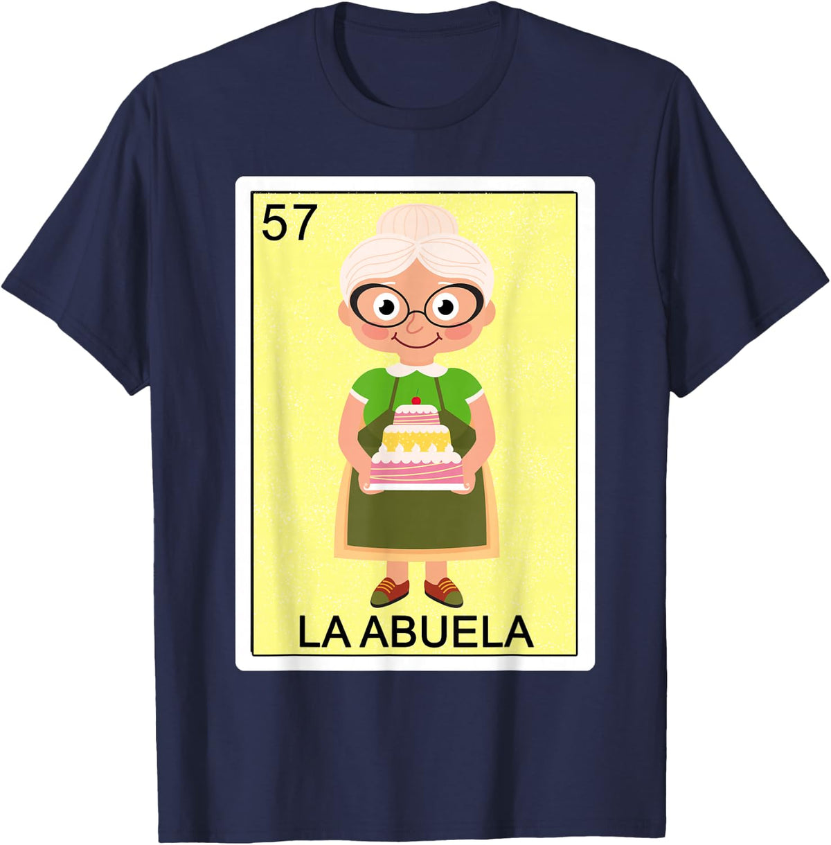 Funny Spanish-Mexican Bingo Gifts for Abuela - La Abuela T-Shirt - Navy Blue