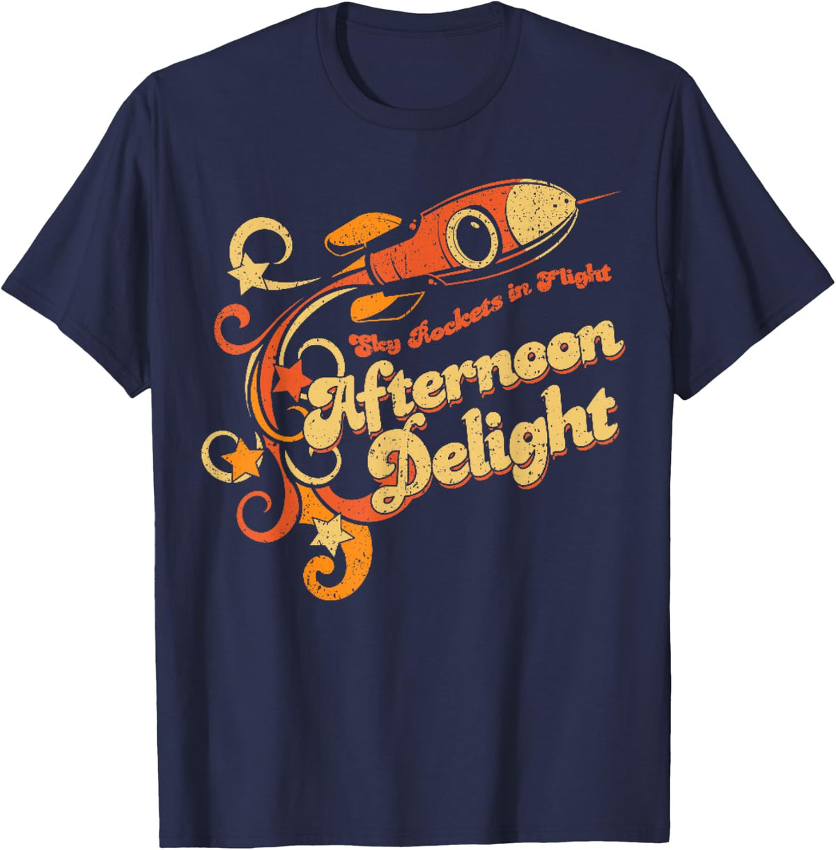 Vintage Afternoon Delight T-Shirt - Navy Blue