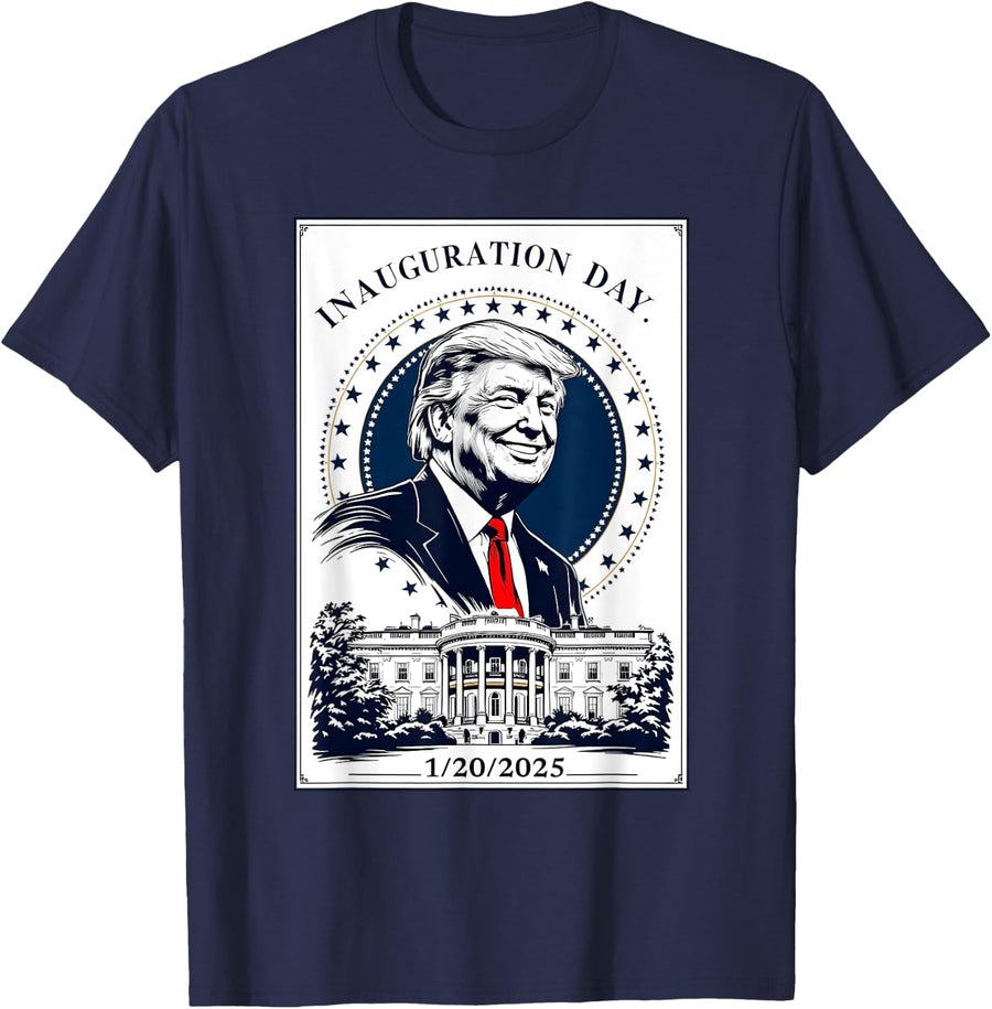 Trump Inauguration Day 47th President United States Donald T-Shirt - Navy Blue