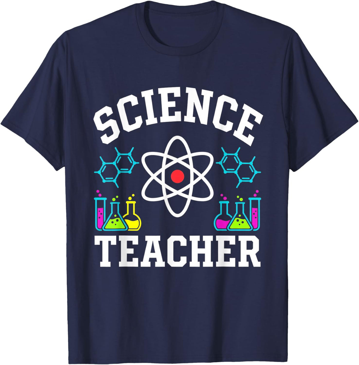 Science Teacher Stem Chemistry Atom Laboratory for Men T-Shirt - Navy Blue