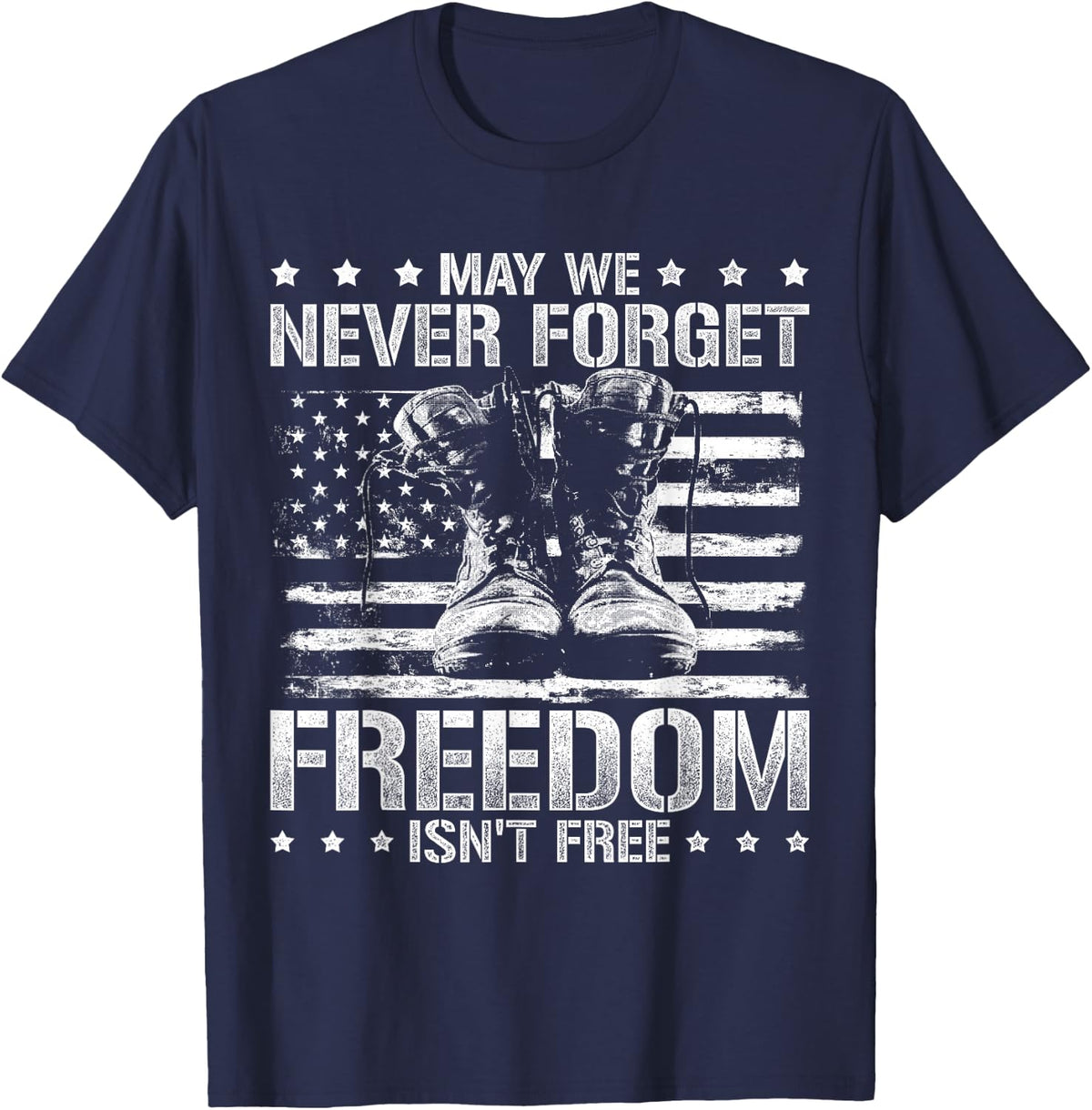 Patriotic Vietnam Veteran Liberty Gift Veterans Day T-Shirt - Navy Blue