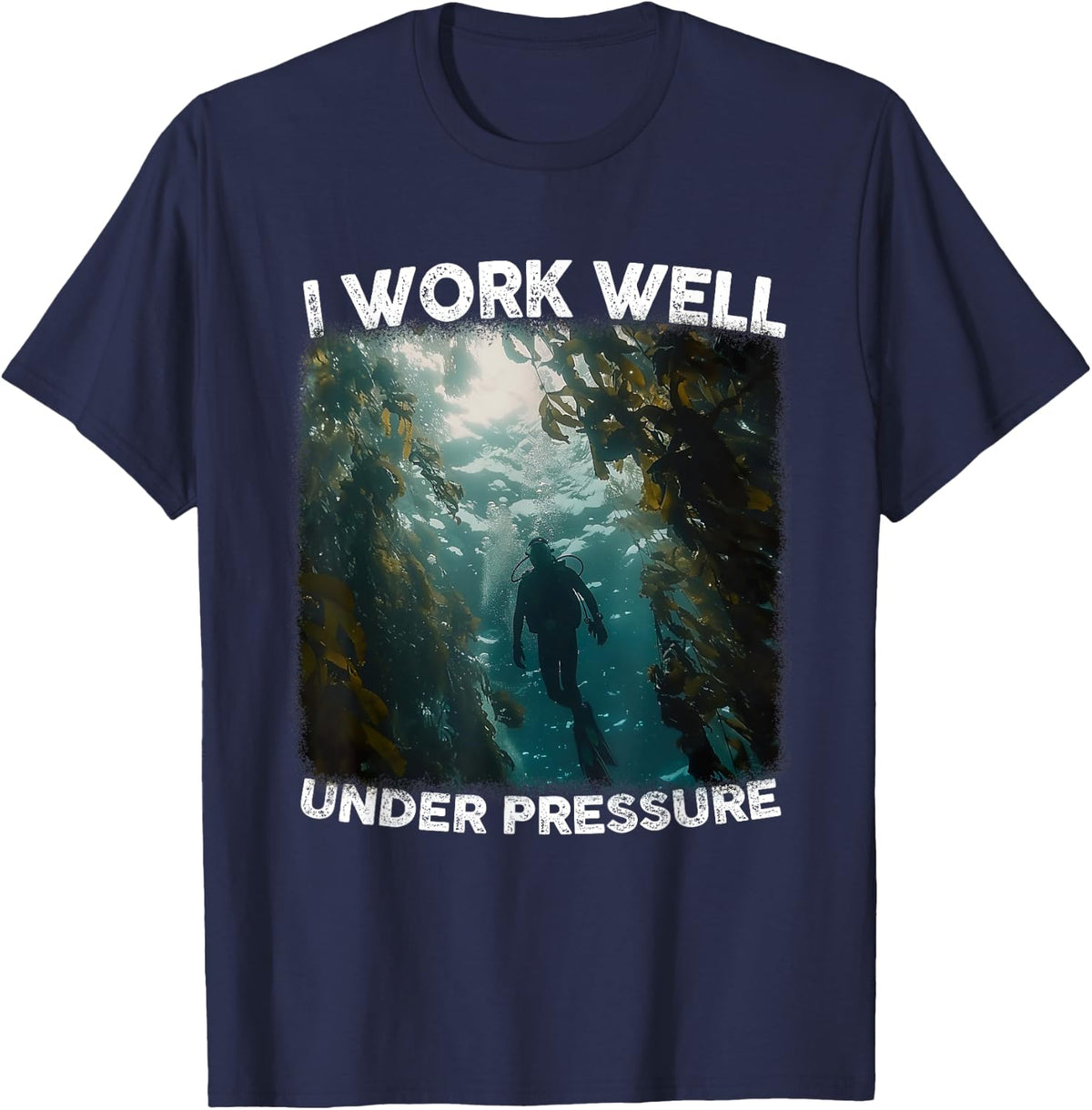 Diver Scuba Diving T-Shirt - Navy Blue