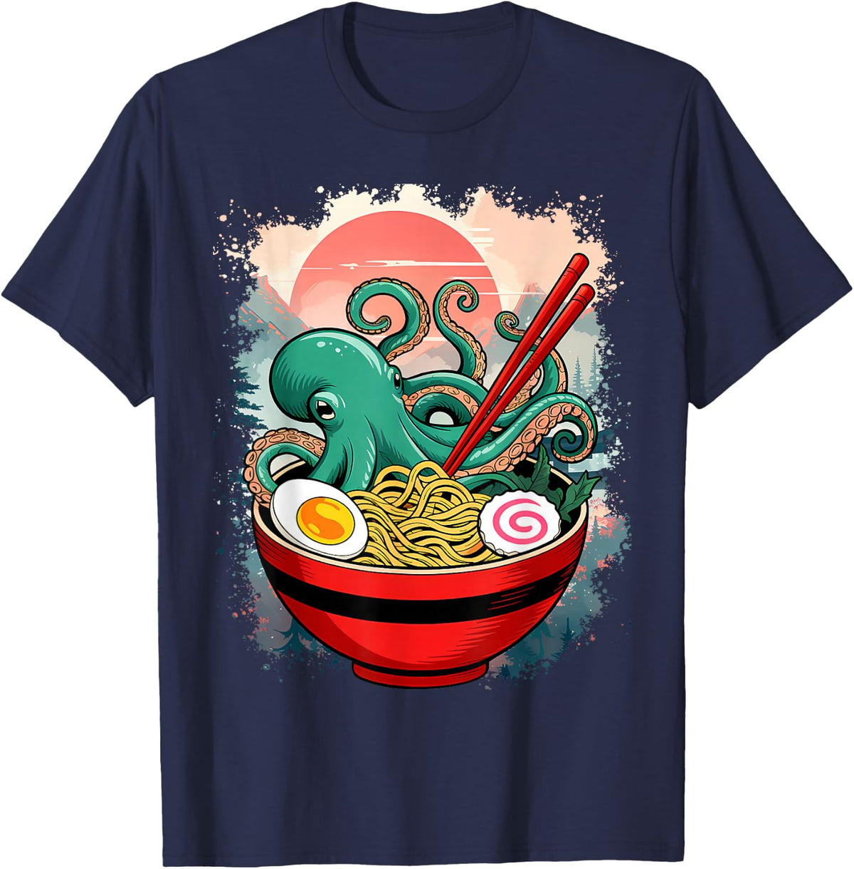 Ramen Cthulhu T-Shirt - Navy Blue