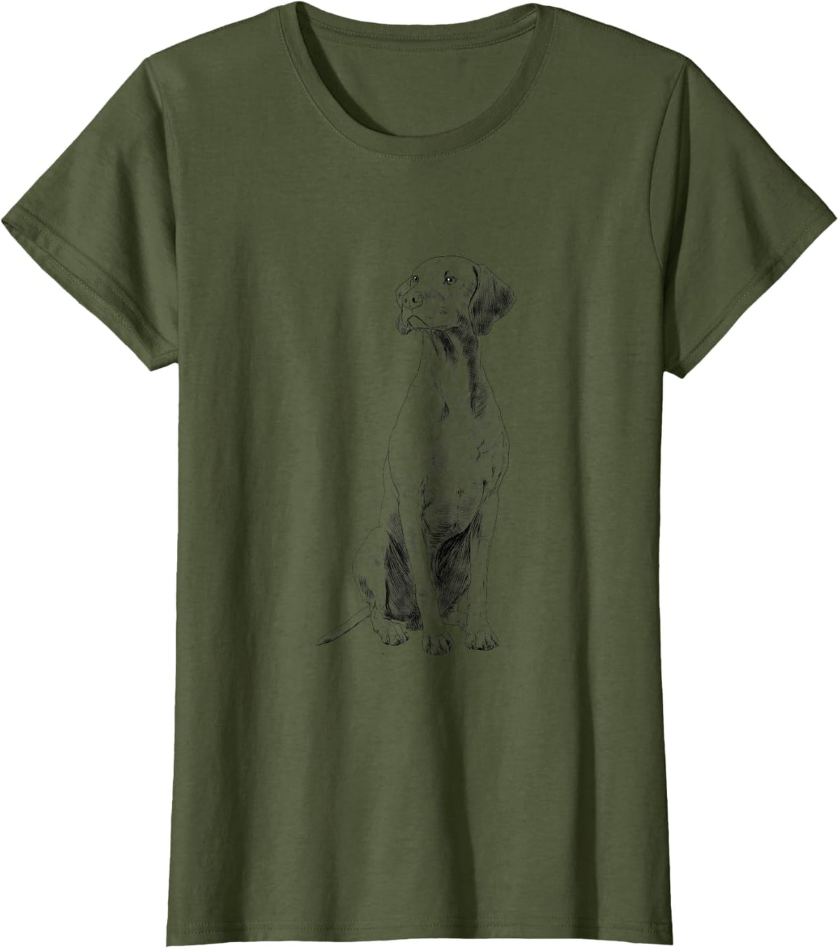 Short Haired Hungarian Pointer Dog Magyar Vizsla Men Women Kids T-Shirt - Olive Green