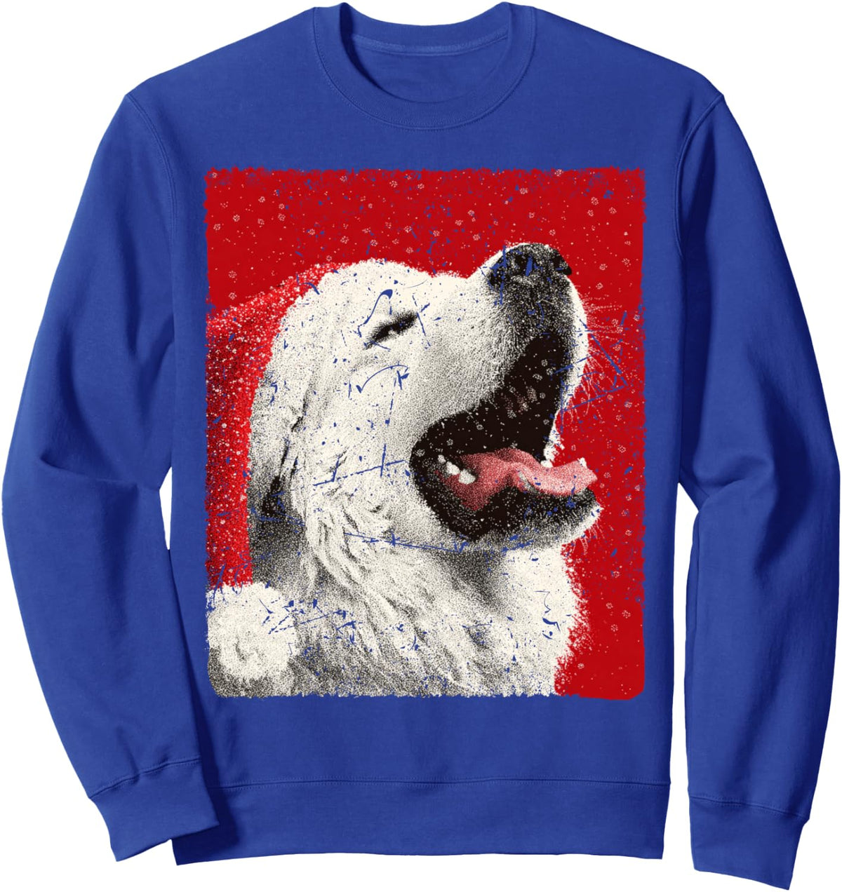 I Love My Great Pyrenees Dog Mom and Dad Christmas Dogs Sweatshirt - Adult Unisex Royal Blue