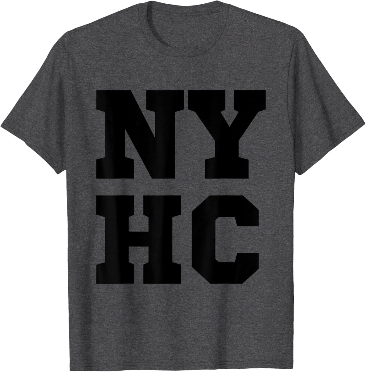 Distressed NYHC New York Hardcore Punk T-Shirt - Dark Heather Grey